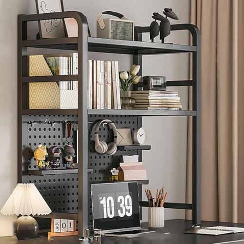 Schreibtisch-Bücherregal mit Steckbrett, H-förmiges Design, platzsparender Organizer für Büro, Zuhause und Arbeitszimmer von Generisch
