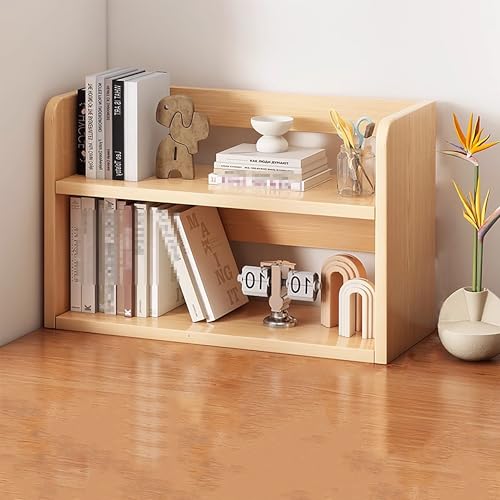 Schreibtisch-Organizer-Regal, 2-stöckiges Computer-Bücherregal für Heimbüro, Mehrzweck-Aufbewahrungsregal für Schreibtisch und Arbeitsplatte von Generisch