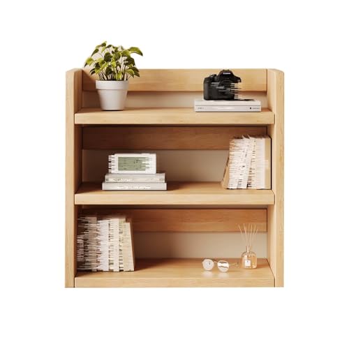 Schreibtisch Organizer Regal Aus Holz, 40/50/68cm Freistehendes Bücherregal, 3-stufiges Schreibtischregal Für Wohnheime, Platzsparend(Yellow,L 68cm/26.7in) von Generisch