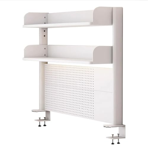 Schreibtisch-Organizer-Regal mit Sichtschutz, Klemme auf Schreibtischverlängerung, Stecktafel, Arbeitsplatz für Computer-Schreibtisch-Zubehör im Büro, Klemmsystem auf Schreibtisch-Regalsystem in von Generisch