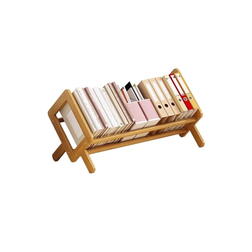 Schreibtisch Regal Organizer, Desk Shelf Aufbewahrungsregal Holz, Schreibtischregale Organizer Schreibtisch-Bücherregal(Natural,50x21x14.5cm) von Generisch