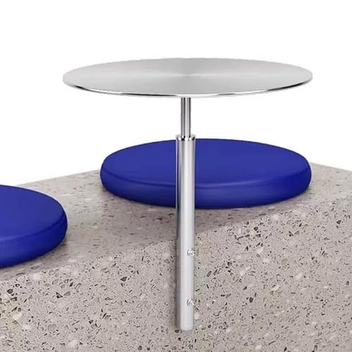 Schreibtisch Schlichter Kleiner Runder Wandtisch Aus Edelstahl Für Cafés, Industrie-Sitztisch, Tabletttisch, Moderner Cocktailtisch, Schwebender Tisch Für Drinnen Und Draußen(Silber) von Generisch
