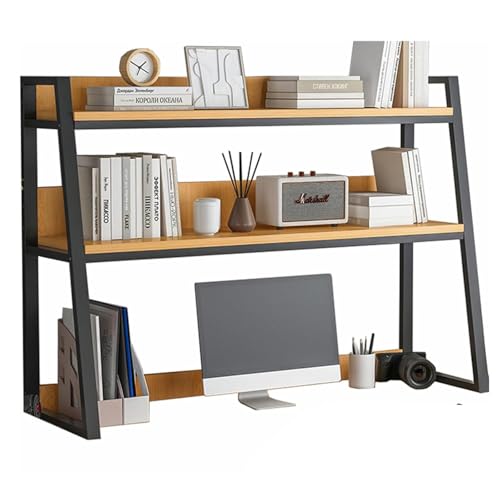 Schreibtisch-Stall, Schreibtisch-Bücherregal und Computer-Organizer, 2-stöckiges Mehrzweck-Präsentationsregal für effiziente Aufbewahrung im Büro oder Zuhause, ideal für kleine Räume von Generisch
