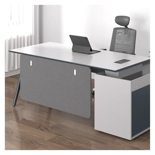 Schreibtisch-Trennwand Akustikplatte für Sitz-Steh-Arbeitsplätze, Universal unter dem Schreibtisch Sichtschutz Trennwand, 70 x 50 cm, geeignet für 80-160 cm Schreibtische, Schwarz von Generisch
