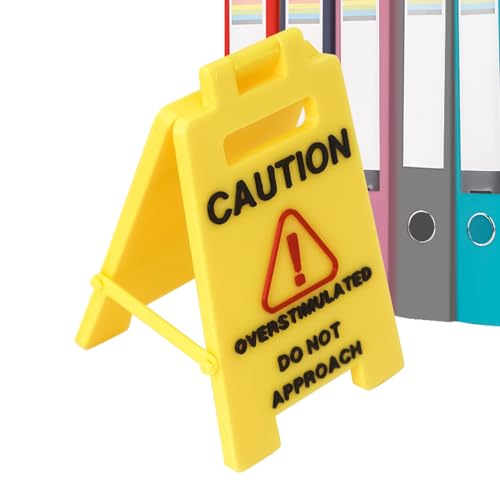 Schreibtisch Warnschild,Miniatur Warnhinweis Deko-Objekte - Humorvolle 3D-Druck Dekotafel für Büro und Zuhause Schreibtisch Warnschild,Miniatur Warnhinweis Deko-Objekte - Humorvolle 3D-Druck Dekotafel für Büro und Zuhause von Generisch