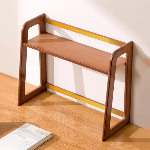 Schreibtischregal, 40/60cm Schreibtisch Regal Präsentationsständer, Holz Aufbewahrungsständer, Arbeitsplatten Büro-Aufbewahrungsregal(50x20x40cm/19.6x7.8x15.7in) von Generisch