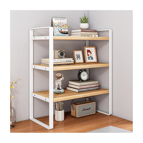 Schreibtischregal aus Holz, Schreibtisch-Bücherregal für Büro und Wohnheim, Schreibtisch-Regale für den Schreibtisch, ideal für Zuhause und Arbeitsplatz von Generisch