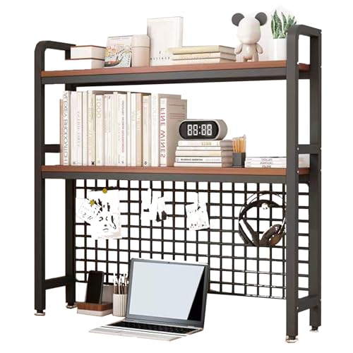 Schreibtischregale – Schreibtisch-Bücherregal, Metall-Bücherregal für Computertisch, Mehrzweck-Stall, Organizer, Regale mit Gitter und Haken Schreibtischregale – Schreibtisch-Bücherregal, Metall-Bücherregal für Computertisch, Mehrzweck-Stall, Organizer, Regale mit Gitter und Haken von Generisch