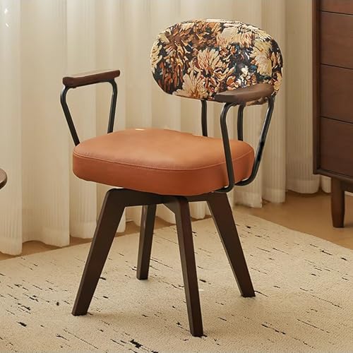 Schreibtischstuhl Drehstuhl Kunstleder Gepolsterter Bürosessel mit Holzbeinen, Mitte des Jahrhunderts Modernes Design für Wohnzimmer und Büro Schreibtischstuhl Drehstuhl Kunstleder Gepolsterter Bürosessel mit Holzbeinen, Mitte des Jahrhunderts Modernes Design für Wohnzimmer und Büro von Generisch