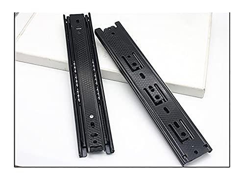 Schubladenschienen mit Absenkautomatik, 30 cm, 30 kg Tragkraft, Vollauszug, Kugellagerschienen für Küche, Kleiderschrank, Kommode, schwarze Seitengleiter Schubladenschienen mit Absenkautomatik, 30 cm, 30 kg Tragkraft, Vollauszug, Kugellagerschienen für Küche, Kleiderschrank, Kommode, schwarze Seitengleiter von Generisch