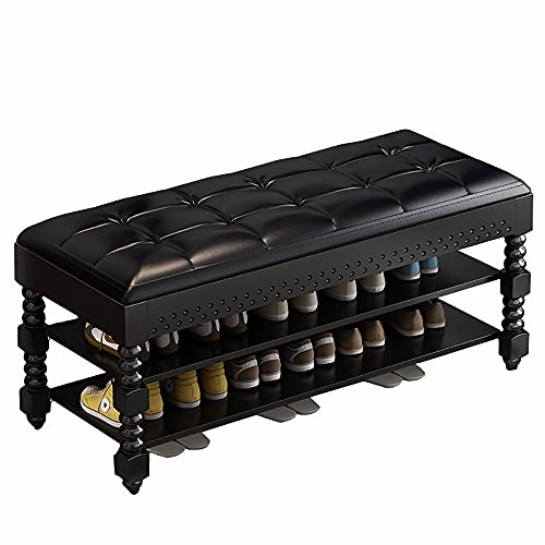 Schuhbank "Kompakte schwarze Schuhbank mit weichem Kissen Schuhregal & Stauraum für Eingangsbereich Schlafzimmer Flur Wohnzimmer - Platzsparendes Design 60x30x48cm" Schuhbank "Kompakte schwarze Schuhbank mit weichem Kissen Schuhregal & Stauraum für Eingangsbereich Schlafzimmer Flur Wohnzimmer - Platzsparendes Design 60x30x48cm" von Generisch