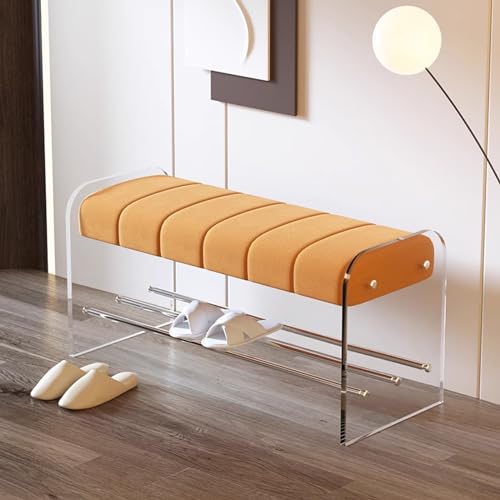 Schuhbank aus Acryl mit Kissen – Stilvoller Schuhregal Hocker für Eingangsbereich, Wohnzimmer & Schlafzimmer, moderner Aufbewahrungs-Organizer, 80 cm Schuhbank aus Acryl mit Kissen – Stilvoller Schuhregal Hocker für Eingangsbereich, Wohnzimmer & Schlafzimmer, moderner Aufbewahrungs-Organizer, 80 cm von Generisch