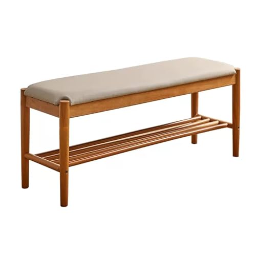 Schuhbank aus Holz mit Spiegel, gepolstert, für Eingangsbereich, Flur, Wohnzimmer, Aufbewahrung, braune Farbe, stilvolle Garderobe und Schuhregal Schuhbank aus Holz mit Spiegel, gepolstert, für Eingangsbereich, Flur, Wohnzimmer, Aufbewahrung, braune Farbe, stilvolle Garderobe und Schuhregal von Generisch