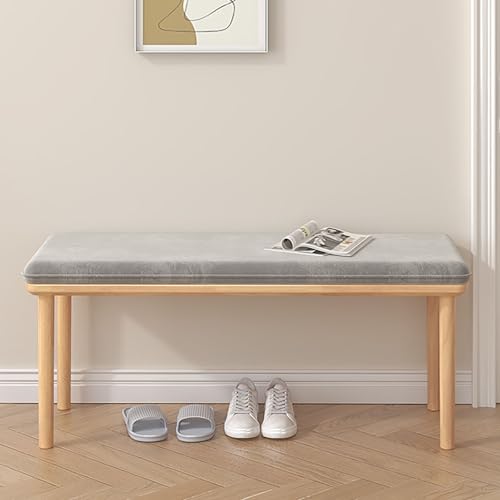 Schuhbank aus Massivholz mit gepolstertem Sitz für Eingangsbereich, Schlammzimmer oder Wohnzimmer – bequemes Kissen für Schlafzimmer, Bettende und Flur von Generisch