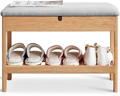 Schuhbank aus Massivholz mit weichem Kissen, multifunktionaler Aufbewahrungs- und Wickelhocker für Schlafzimmer, Flur, Schlammzimmer, Organisation und Stil Schuhbank aus Massivholz mit weichem Kissen, multifunktionaler Aufbewahrungs- und Wickelhocker für Schlafzimmer, Flur, Schlammzimmer, Organisation und Stil von Generisch