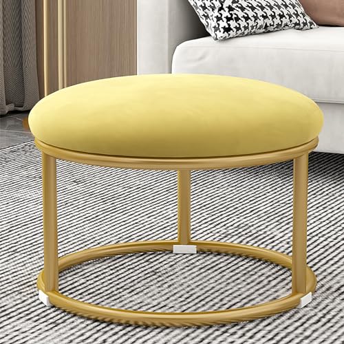 Schuhbank für den Eingangsbereich, Samt gepolstert mit goldfarbenen Metallbeinen, moderner gepolsterter Sitz für Flur, Schlafzimmer oder Wohnzimmer von Generisch