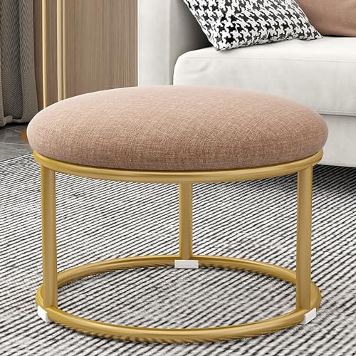 Schuhbank für den Eingangsbereich, Samt gepolstert mit goldfarbenen Metallbeinen, moderner gepolsterter Sitz für Flur, Schlafzimmer oder Wohnzimmer von Generisch