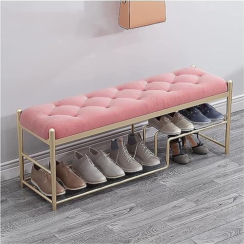 Schuhbank für den Eingangsbereich, mit weichem Kissen, Metallrahmen, große Kapazität für Wohnzimmer, Schlafzimmer Komfort Schuhbank für den Eingangsbereich, mit weichem Kissen, Metallrahmen, große Kapazität für Wohnzimmer, Schlafzimmer Komfort von Generisch