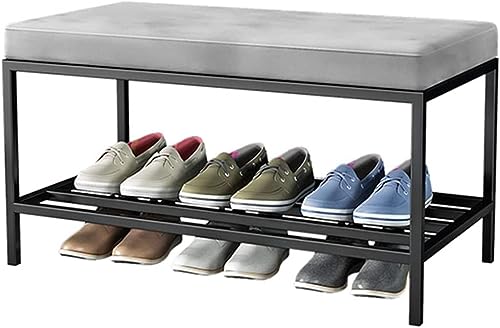 Schuhbank für den Eingangsbereich, mit weichem Kissen, minimalistisches Design für die Organisation zu Hause, perfekt als Schuhregal oder Bettsitz von Generisch