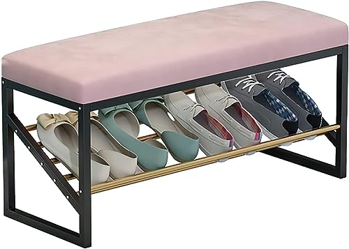 Schuhbank für den Eingangsbereich mit Rutschschutz und Metallablage, platzsparende Aufbewahrungslösung für Wohnzimmer, Flur und Schlafzimmer Schuhbank für den Eingangsbereich mit Rutschschutz und Metallablage, platzsparende Aufbewahrungslösung für Wohnzimmer, Flur und Schlafzimmer von Generisch