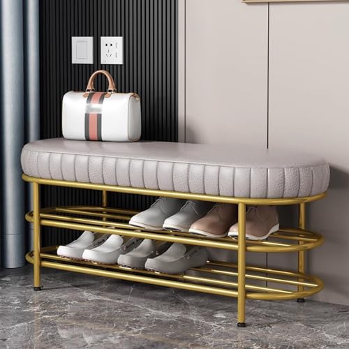 Schuhbank mit 3 Ebenen, mit Kissen, gepolstertem Aufbewahrungsschrank für Eingang, Flur, Wohnzimmer und Schlafzimmer Schuhbank mit 3 Ebenen, mit Kissen, gepolstertem Aufbewahrungsschrank für Eingang, Flur, Wohnzimmer und Schlafzimmer von Generisch