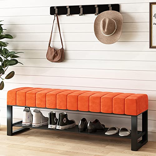 Schuhbank mit Ottomane mit Samtsitz, moderne gepolsterte Eingangsbank für Wohn- und Schlafzimmer-Organisation Schuhbank mit Ottomane mit Samtsitz, moderne gepolsterte Eingangsbank für Wohn- und Schlafzimmer-Organisation von Generisch