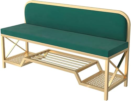 Schuhbank mit Sitzfläche – Modernes Industrie-Design, Metallrahmen-Organizer mit Rückenlehne und weichem Kissen für den Eingangsbereich des Wohnzimmers Schuhbank mit Sitzfläche – Modernes Industrie-Design, Metallrahmen-Organizer mit Rückenlehne und weichem Kissen für den Eingangsbereich des Wohnzimmers von Generisch