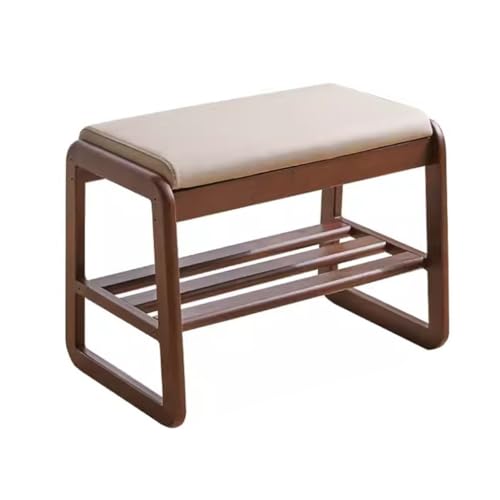 Schuhhocker aus Holz, Ottomane – Eingangs-Organizer für Schuhe, weiche Aufbewahrung, stilvolle Flurmöbel, niedriger Pouf für Veranda und Tür Schuhhocker aus Holz, Ottomane – Eingangs-Organizer für Schuhe, weiche Aufbewahrung, stilvolle Flurmöbel, niedriger Pouf für Veranda und Tür von Generisch