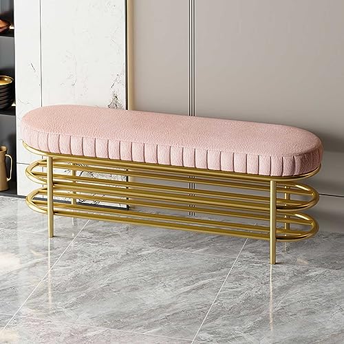 Schuhregal Bank Gold Metall Eingangsaufbewahrung mit Sitz Schmaler 2-lagiger Flur Organizer für Wohnzimmer Schuhregal Bank Gold Metall Eingangsaufbewahrung mit Sitz Schmaler 2-lagiger Flur Organizer für Wohnzimmer von Generisch