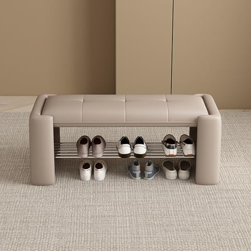 Schuhregal Bank Ottomane Ende des Bettes Stauraum Modern Gepolstert Wickelhocker Eingang für Wohnzimmer Schlafzimmer Flur Fenster Corne von Generisch