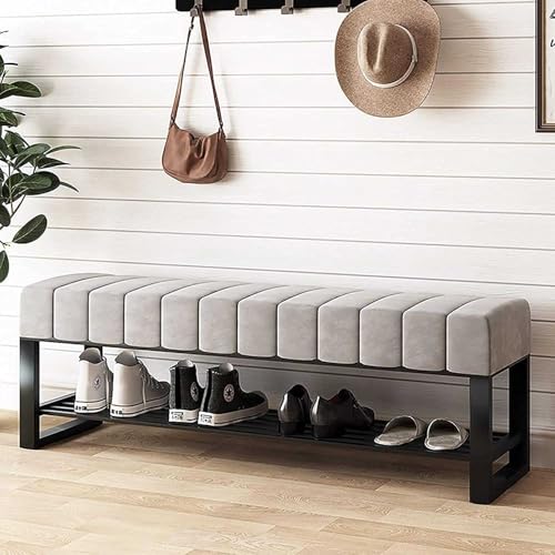 Schuhregal Bank mit Garderobenständer, moderner Organizer für den Eingangsbereich mit verdicktem Sitz, weiche Sitzbank mit luxuriösem Design Schuhregal Bank mit Garderobenständer, moderner Organizer für den Eingangsbereich mit verdicktem Sitz, weiche Sitzbank mit luxuriösem Design von Generisch
