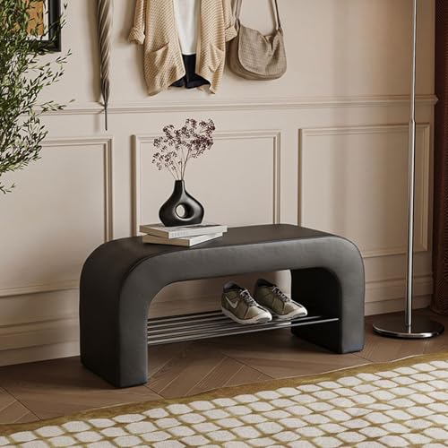 Schuhregal Bank mit Stauraum, Polsterhocker für Eingangsbereich, Wohnzimmer, Schlafzimmer - Moderner Schuhwickelhocker Schuhregal Bank mit Stauraum, Polsterhocker für Eingangsbereich, Wohnzimmer, Schlafzimmer - Moderner Schuhwickelhocker von Generisch