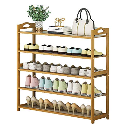 Schuhregal aus Holz, stapelbares und tragbares Schuhregal mit schneller Montage, staubdichte Schuhaufbewahrungslösung für Schrank von Generisch