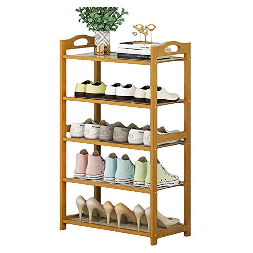 Schuhregal aus Holz mit 10 Ebenen, ausziehbar und stapelbar, Schuhregal für schnelle Montage, staubdicht, tragbare Aufbewahrungslösung, 70 cm Höhe, Schuhständer für Schrank oder Eingangsbereich von Generisch