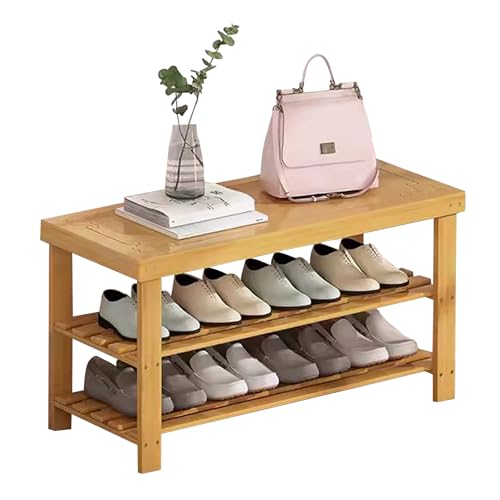 Schuhregal aus Holz mit 3 Etagen und Aufbewahrungsbank im Landhausstil für Flur, Wohnzimmer, Badezimmer – stilvolle Aufbewahrungslösung für Zuhause Schuhregal aus Holz mit 3 Etagen und Aufbewahrungsbank im Landhausstil für Flur, Wohnzimmer, Badezimmer – stilvolle Aufbewahrungslösung für Zuhause von Generisch