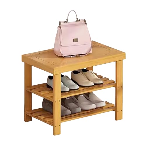 Schuhregal aus Holz mit 3 Etagen und Aufbewahrungsbank im Landhausstil mit Stauraum für Flur, Wohnzimmer und Badezimmer – stilvolle und funktionale Lösung Schuhregal aus Holz mit 3 Etagen und Aufbewahrungsbank im Landhausstil mit Stauraum für Flur, Wohnzimmer und Badezimmer – stilvolle und funktionale Lösung von Generisch