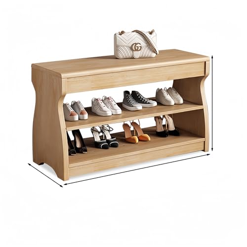 Schuhregal aus Holz mit Klappdeckel, stilvoller Ottomane für den Eingangsbereich, platzsparende Bank für Haustür, dicke Beine, kompaktes Design, Weiß, 80 cm Schuhregal aus Holz mit Klappdeckel, stilvoller Ottomane für den Eingangsbereich, platzsparende Bank für Haustür, dicke Beine, kompaktes Design, Weiß, 80 cm von Generisch