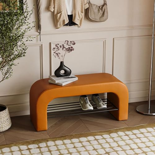 Schuhregal für Wohnzimmer Schlafzimmer Flur Fenster Schuhbank Ende des Bettes Bank Ottomane Bank Aufbewahrungsbank Modern Gepolstert Schuhwechselhocker Eingangsbank von Generisch
