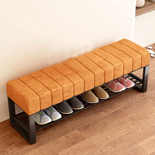Schuhregal für den Eingangsbereich, mit Aufbewahrungsbank, robuster Metall-Organizer für Schlafzimmer und Flur, großes Fassungsvermögen von Generisch