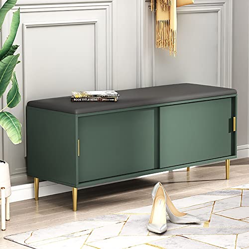 Schuhregal für den Eingangsbereich, mit Kissen und Stauraum, Schuhregal mit 2 Etagen, für Wohnzimmer, Schlafzimmer, Flur, einfache Montage, maximale Traglast 200 kg, 80 x 35 x 54 cm Schuhregal für den Eingangsbereich, mit Kissen und Stauraum, Schuhregal mit 2 Etagen, für Wohnzimmer, Schlafzimmer, Flur, einfache Montage, maximale Traglast 200 kg, 80 x 35 x 54 cm von Generisch