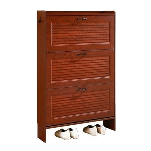 Schuhregal im chinesischen Stil, eleganter Schuhschrank mit 3 faltbaren Schubladen, platzsparendes Design, freistehender Organizer, 50 x 17 x 120 cm, perfekt für Heimdekoration Schuhregal im chinesischen Stil, eleganter Schuhschrank mit 3 faltbaren Schubladen, platzsparendes Design, freistehender Organizer, 50 x 17 x 120 cm, perfekt für Heimdekoration von Generisch