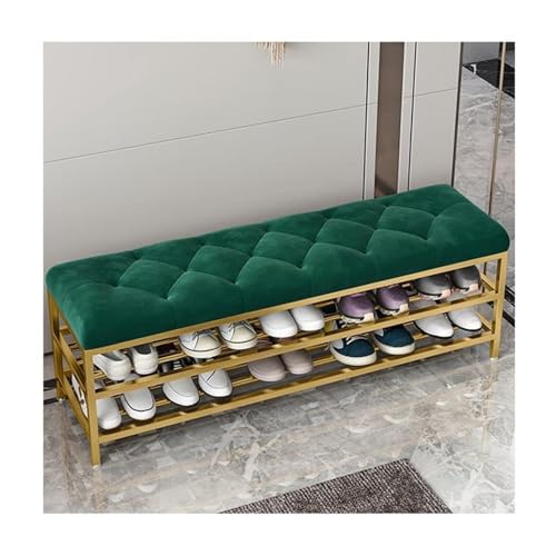 Schuhregal mit 2 Etagen und Fleecesitz für Eingangsbereich oder Schlafzimmer, Aufbewahrungslösung – idealer Organizer für Schuhe und Sitzgelegenheiten Schuhregal mit 2 Etagen und Fleecesitz für Eingangsbereich oder Schlafzimmer, Aufbewahrungslösung – idealer Organizer für Schuhe und Sitzgelegenheiten von Generisch