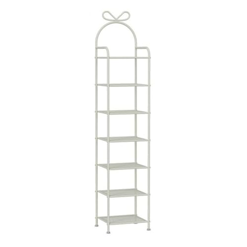 Schuhregal mit 7 Ebenen, vertikal, platzsparend, für Eingangsbereich, Schlafzimmer und Garderobe, schmales Design, Schuhaufbewahrung, Regal, Weiß, perfekt für kleine Räume Schuhregal mit 7 Ebenen, vertikal, platzsparend, für Eingangsbereich, Schlafzimmer und Garderobe, schmales Design, Schuhaufbewahrung, Regal, Weiß, perfekt für kleine Räume von Generisch