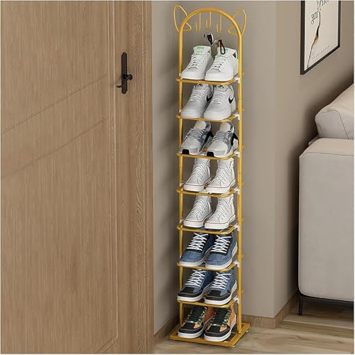 Schuhregal mit 8 Ebenen für Schrank, Eingang, Garage und Flur, kompakte goldene Schuhaufbewahrungslösung für kleine Räume, leichtes und stilvolles Design Schuhregal mit 8 Ebenen für Schrank, Eingang, Garage und Flur, kompakte goldene Schuhaufbewahrungslösung für kleine Räume, leichtes und stilvolles Design von Generisch