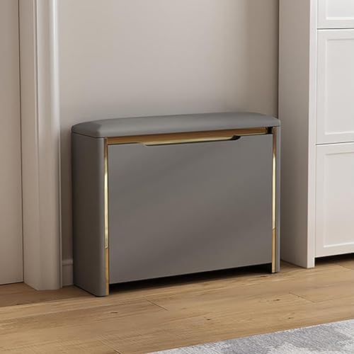Schuhregal mit Aufbewahrungsfunktion, Schuhschrank aus Holz, Aufbewahrungsregal mit Klappschublade, Schuhschrank Bank mit gepolstertem Sitz, geeignet für Foyer, Wohnzimmer, Foyer-Eingang Schuhregal mit Aufbewahrungsfunktion, Schuhschrank aus Holz, Aufbewahrungsregal mit Klappschublade, Schuhschrank Bank mit gepolstertem Sitz, geeignet für Foyer, Wohnzimmer, Foyer-Eingang von Generisch