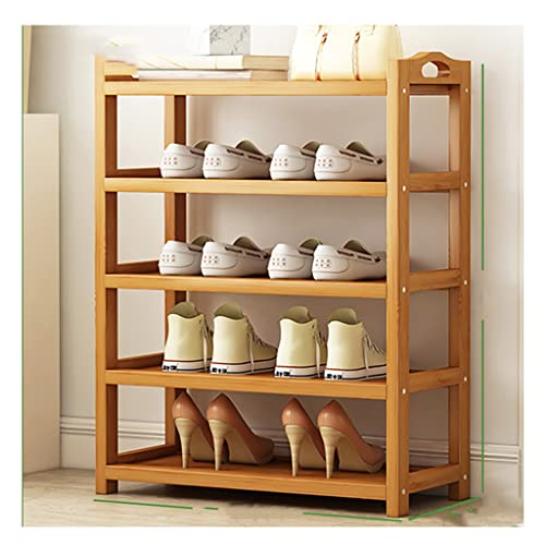 Schuhschrank aus Holz mit mehrschichtigem Schuhregal für Wohnzimmer, platzsparend, 7-lagiges Schuhregal und Pflanzenständer von Generisch