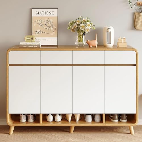 Schuhschrank aus Massivholz mit 5 Schubladen, moderner freistehender Organizer für Schrank, Flur, Wohnzimmer Schuhschrank aus Massivholz mit 5 Schubladen, moderner freistehender Organizer für Schrank, Flur, Wohnzimmer von Generisch