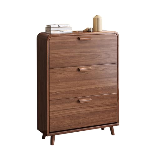 Schuhschrank mit Klappschubladen – freistehender schmaler Organizer für Schrank, Wohnzimmer, Schlafzimmer – schmaler versteckter Schuhschrank mit Türen von Generisch