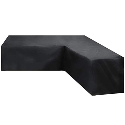 Schutzhülle Für Gartenmöbel Wasserdichte Ecksofa-Abdeckung In L/V -Form Schutzhülle Für Rattan-Terrassenmöbel Gartenmöbel Abdeckung (300x300x87x80cm) von Generisch