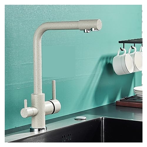 Schwarz Grau Küchenarmatur Wasserfilter Wasserhahn - Stilvolle Mischbatterie Waschbecken für heißes & kaltes Trinkwasser - Design für effiziente Filtration (Cromo) von Generisch